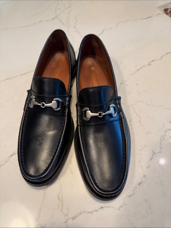 Allen Edmonds Other - Allen Edmonds Black Leather Bit Loafers with Silver Hardware
